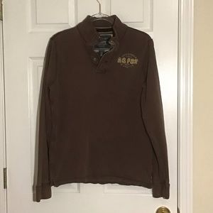 Abercrombie & Fitch Men’s Brown Henley Shirt Size M